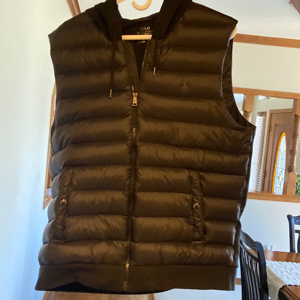 Polo by Ralf Lauren Performance- Men’s Large Black Puffy/Spandex Vest